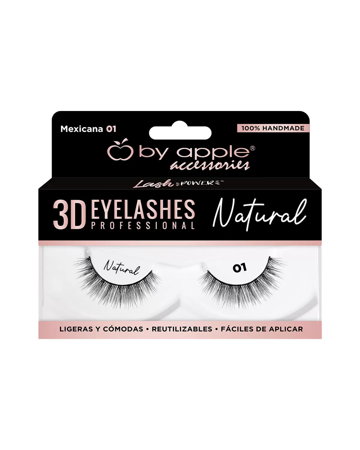 BY APPLE 3D EYELASHES NATURAL MEXICANA 01 66189